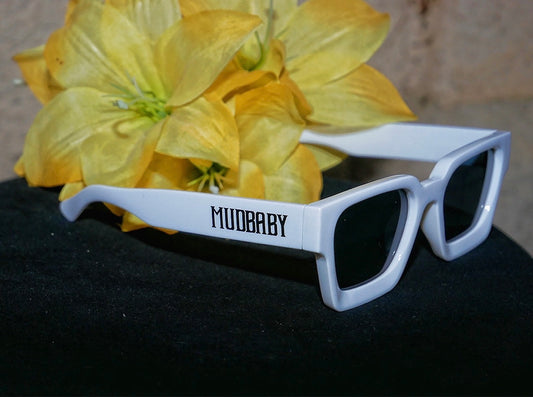 Official MudBaby Dark Tint Glasses White