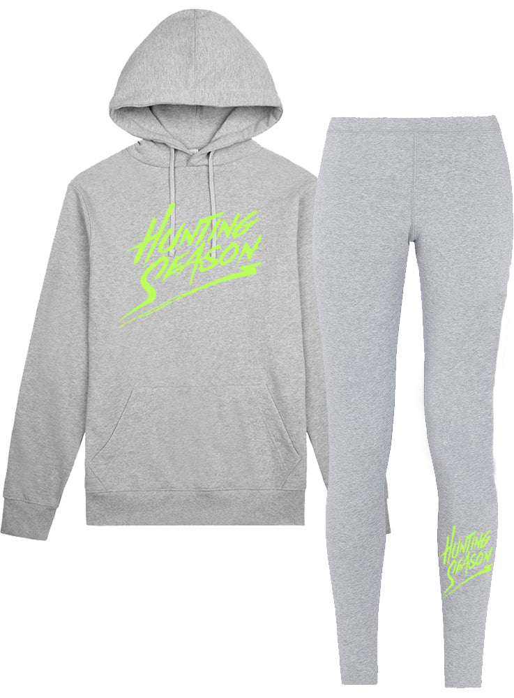 Ladies Relaxed Sweatsuit Yoga Pants Gray Green