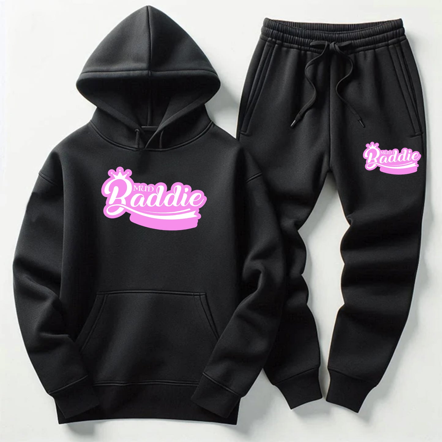 Women’s Black /Pink MudBaddie sweatsuit