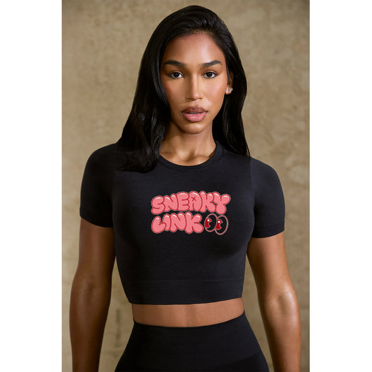 Sneaky cropped T shirt Black