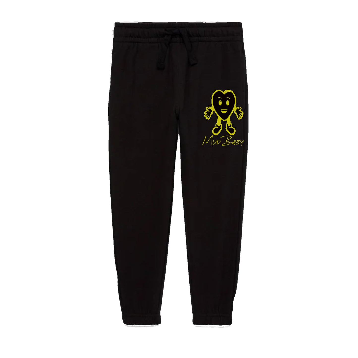 Kids Healed Sweatpants Blk/Yellow