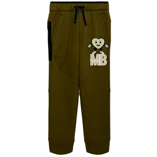 Kids Healed Track Pants Green