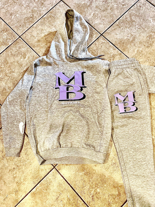 Gray purple Sports Day sweatsuit